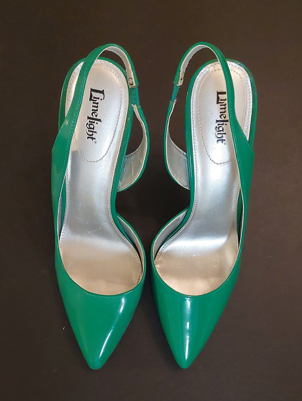 Limelight Emerald Green Pointed-Toe Slingback Pumps